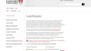 
                            9. Login - Jobs at Lancaster University