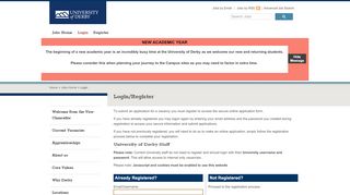 
                            3. Login - Jobs at the University of Derby