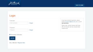 
                            4. Login - John Hancock Life Insurance