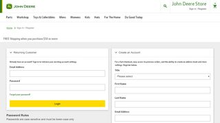 
                            3. Login | JohnDeereStore
