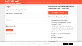 
                            8. Login | Joy of WP