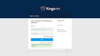 
                            1. Login - Kingswood College