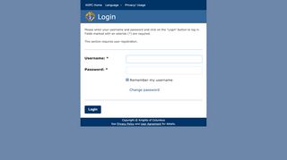 
                            8. Login - Knights of Columbus