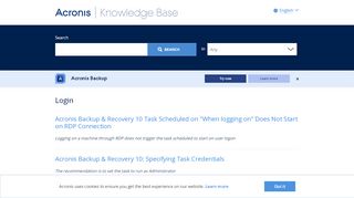 
                            5. Login | Knowledge Base - Acronis