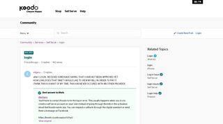 
                            7. login | Koodo Community