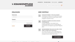 
                            3. Login - Krankenpflege Akademie