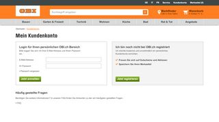 
                            3. Login - Kundenkonto - OBI Online Katalog & Baumarkt