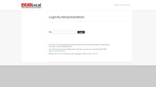 
                            2. Login Kundenpräsentation - kundenpraesentation.adzlocal.de