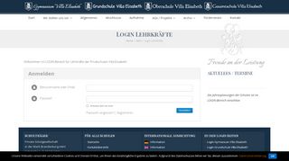 
                            2. Login Lehrkräfte | Privatschulen Villa Elisabeth