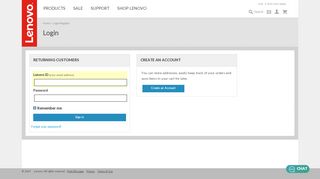 
                            2. Login | Lenovo US Outlet Store