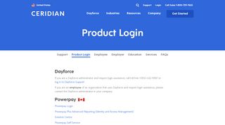 
                            1. Login Links for Ceridian HR Payroll Applications