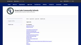 
                            8. Login Links / Helpful Links - Grass Lake Community Schools