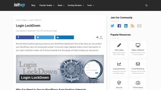 
                            4. Login LockDown Review From Our Experts - IsItWP