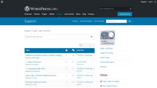 
                            6. [Login LockDown] Support | WordPress.org