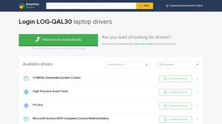 
                            2. Login LOG-QAL30 drivers | Download for …