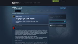 
                            1. [login] login with steam :: APB Reloaded General …