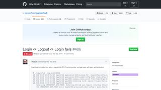 
                            5. Login -> Logout -> Login fails · Issue #486 · …
