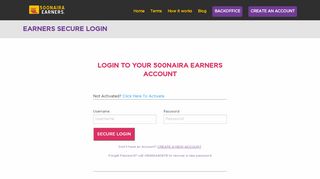 
                            2. Login - Make Money in Nigeria with 500naira EARNERS ...