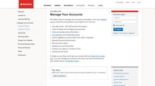 
                            8. Login & Manage My Account – State Farm®