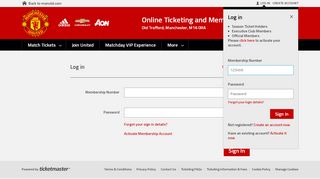 
                            1. Login - Manchester United Ticketing