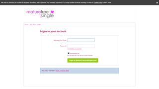 
                            2. Login - MatureFreeAndSingle.com