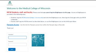 
                            1. Login - Medical College of Wisconsin - D2L