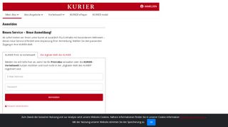 
                            2. Login - Mein Abo - Kurier