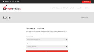 
                            6. Login: MeinEinkauf.ch