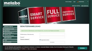 
                            3. Login - Metabo Service-Portal