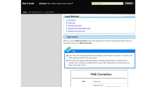 
                            4. Login Methods - Konica Minolta Online User Guides