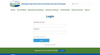 
                            6. Login | Michigan Agriculture Environmental Assurance Program