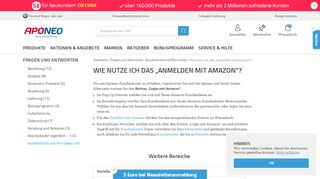 
                            4. Login mit Amazon - Aponeo