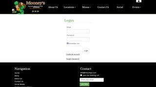 
                            4. Login - Mooney's Sports Bar and Grill