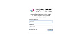 
                            5. Login - Mphasis