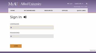 
                            4. Login | My Alfred University