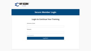 
                            11. Login - My Ecom Club