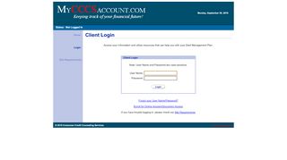 
                            2. Login - MyCCCSAccount.com: Helping you keep track of your financial ...