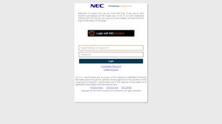 
                            1. Login - NECAM Training Center - NEC Corporation of America