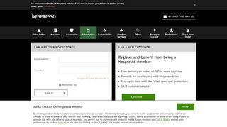 
                            9. Login | Nespresso UK