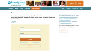 
                            2. Login | New Jersey Medicaid | Amerigroup