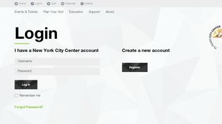 
                            7. Login | New York City Center