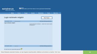 
                            2. Login nichtmehr möglich - Matheboard