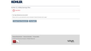 
                            2. Login Notice - Kohler Co. 401(k) Savings Plan