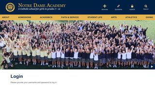 
                            4. Login - Notre Dame Academy