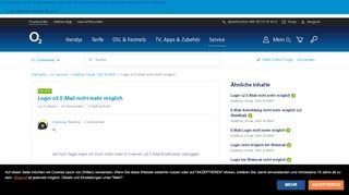 
                            3. Login o2 E-Mail nicht mehr möglich | O₂ Community