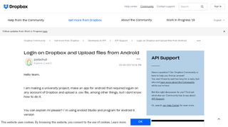 
                            6. Login on Dropbox and Upload files from Android - Dropbox Community ...