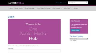 
                            5. Login - OneKantarMedia Transformation Site