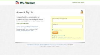 
                            8. Login Online Account MyAcadian.com Ambulance Membership www ...