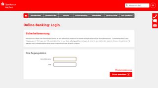 
                            11. Login Online-Banking - Internet-Filiale - Sparkasse Aachen