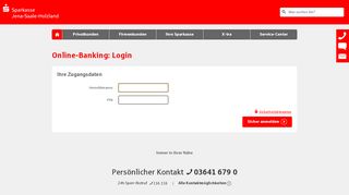 
                            10. Login Online-Banking - s-jena.de